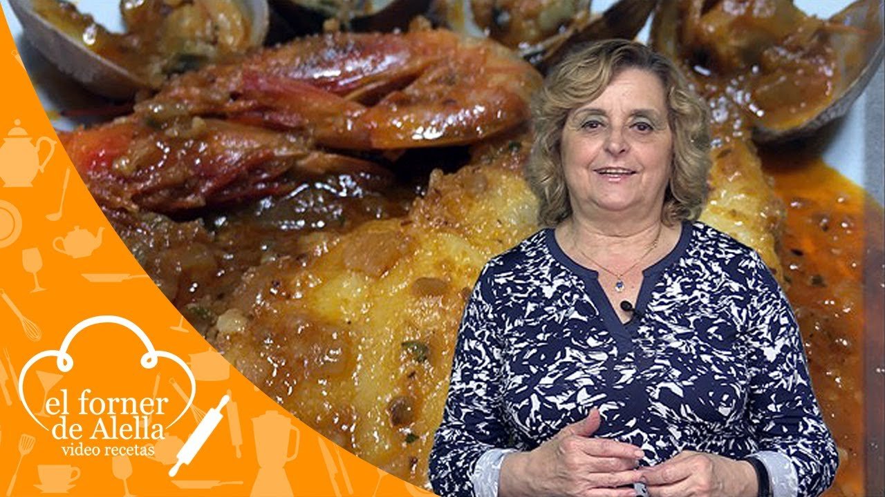 Receta de Cazuela de rape con gambas y almejas