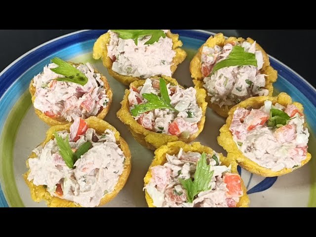 Receta de Cesta de plátanos rellenas