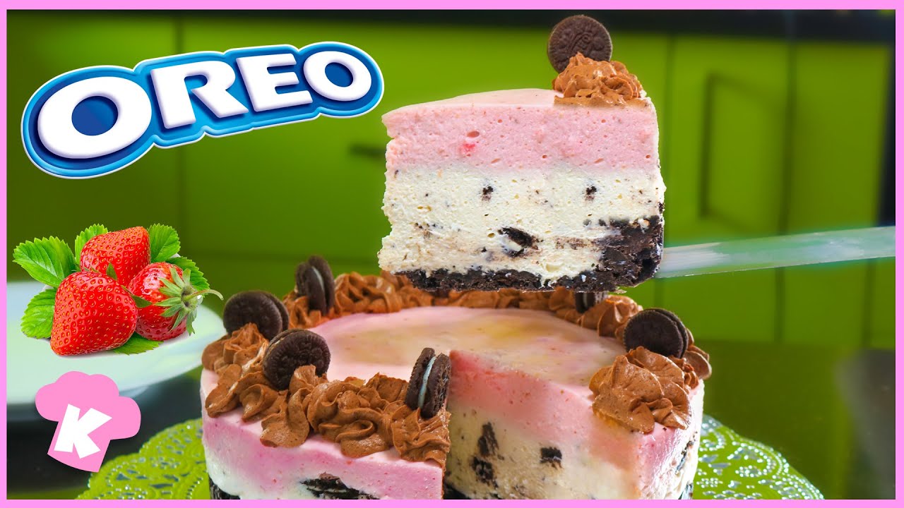 Receta de Cheesecake de Oreo con fresas