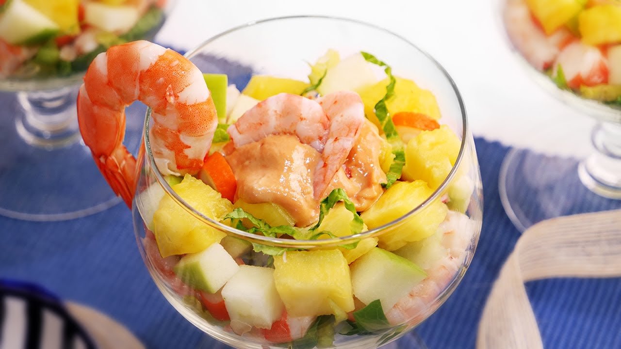 Receta de Cóctel de gambas y surimi
