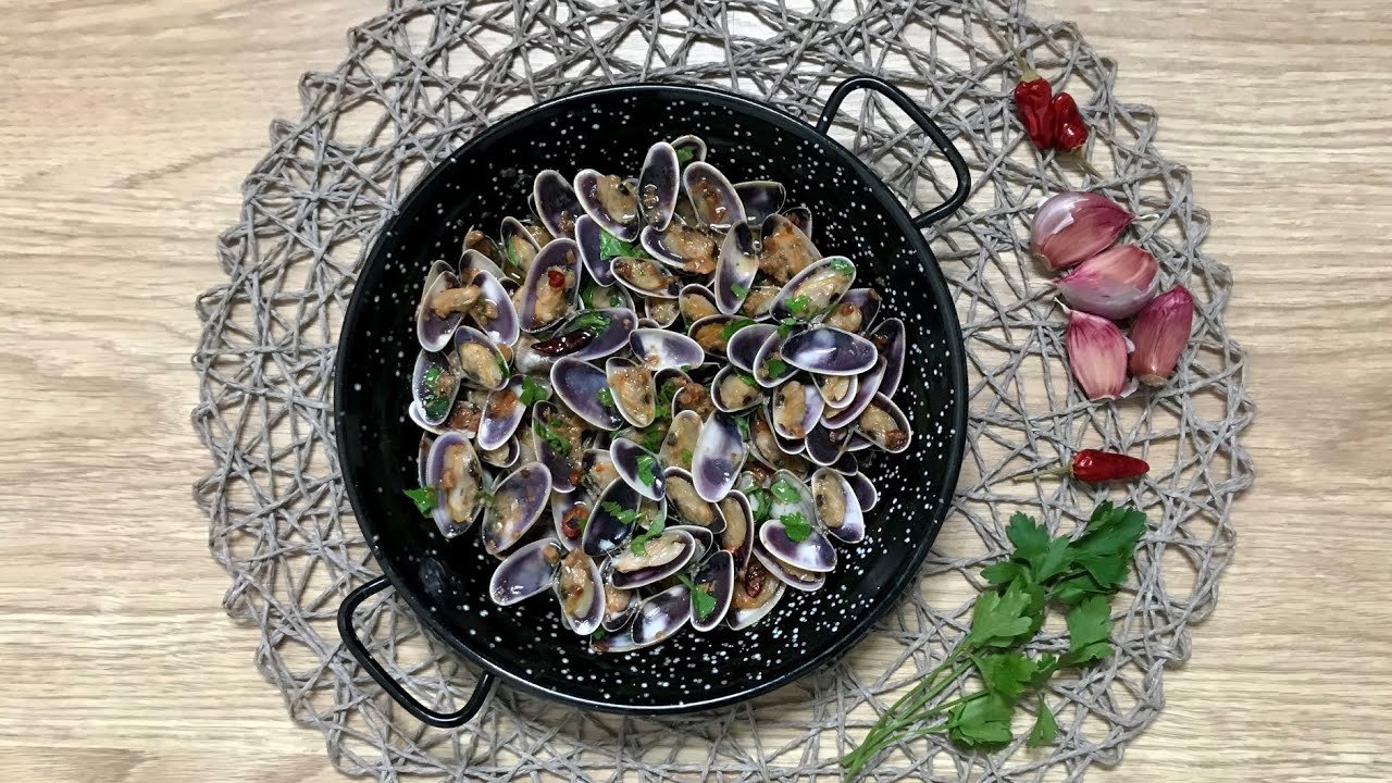 Receta de Coquinas o tellinas a la plancha