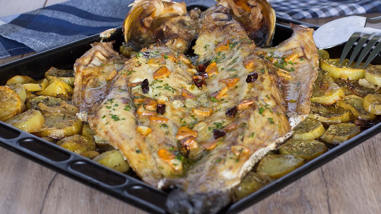 Receta de Corvina al horno con verduras