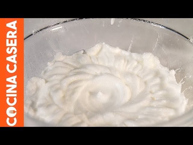 Receta de Crema chantilly con clara de huevo