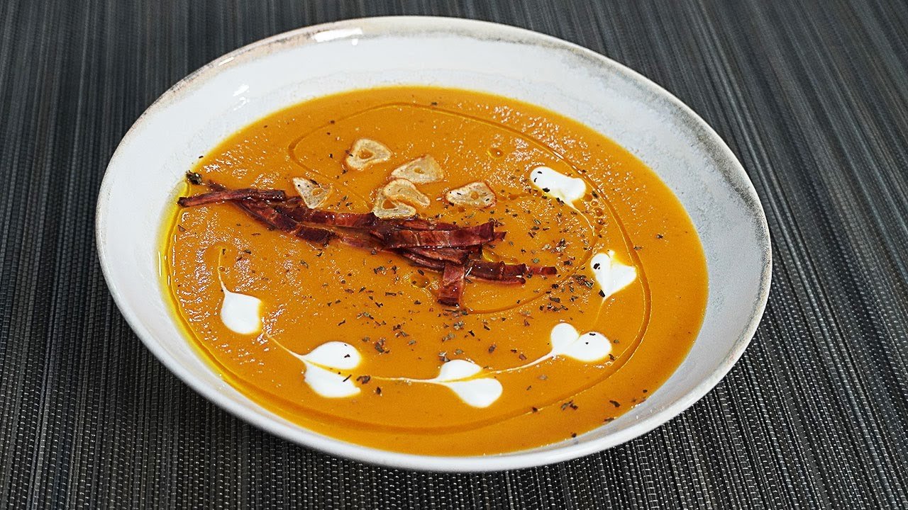 Receta de Crema de calabaza con cebollino