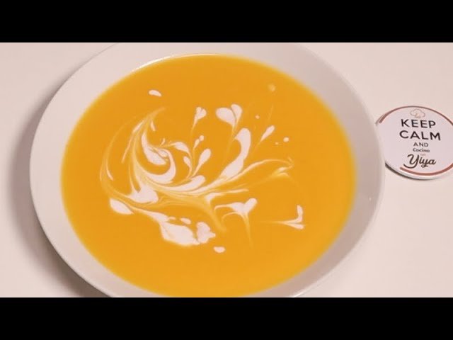 Receta de Crema de calabaza con leche de coco y jengibre