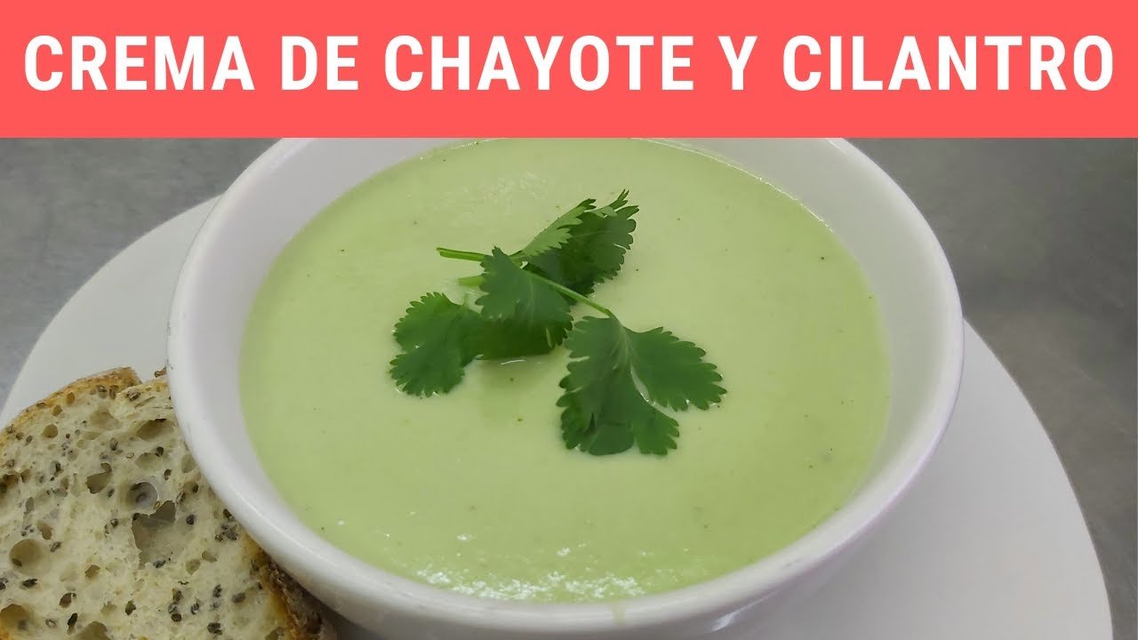 Receta de Crema de chayote y cilantro
