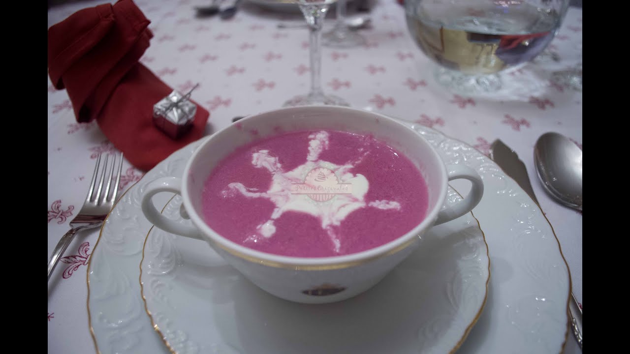 Receta de Crema de lombarda con manzana