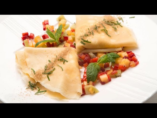 Receta de Crepes de frutas y yogur
