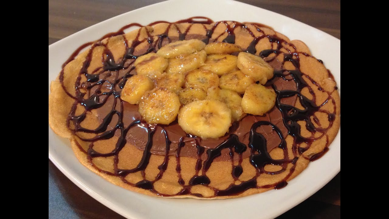 Receta de Crepes de plátano y Nutella