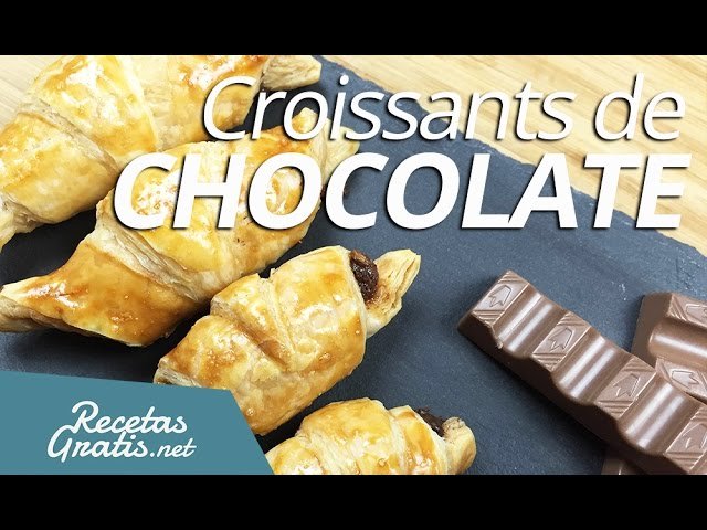 Receta de Croissant de chocolate con masa de hojaldre