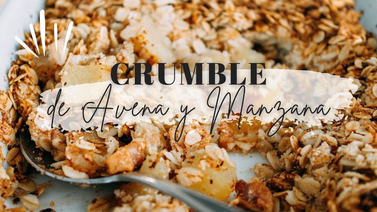 Receta de Crumble de manzana y avena saludable