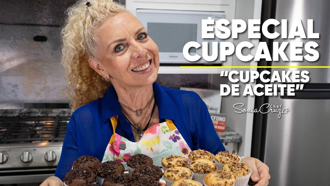 Receta de Cupcakes de chocolate con aceite vegetal