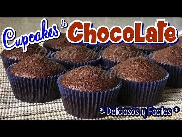 Receta de Cupcakes de chocolate fáciles