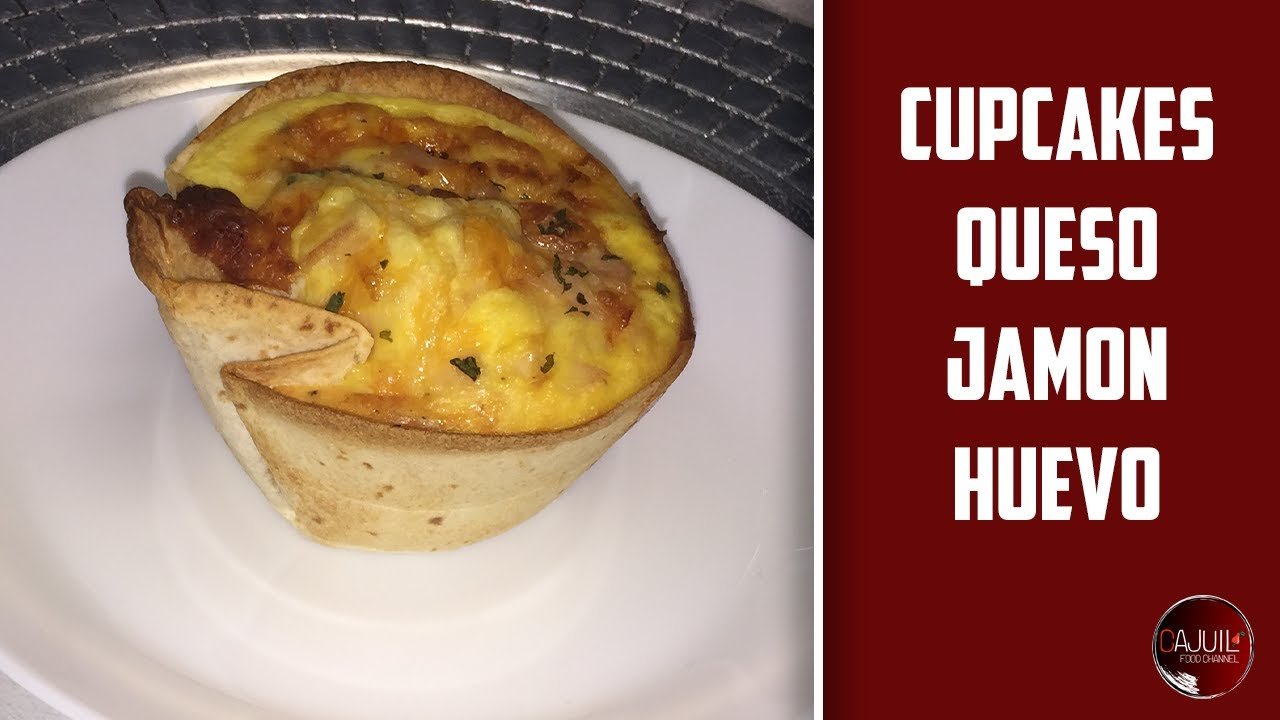 Receta de Cupcakes de jamón y huevo