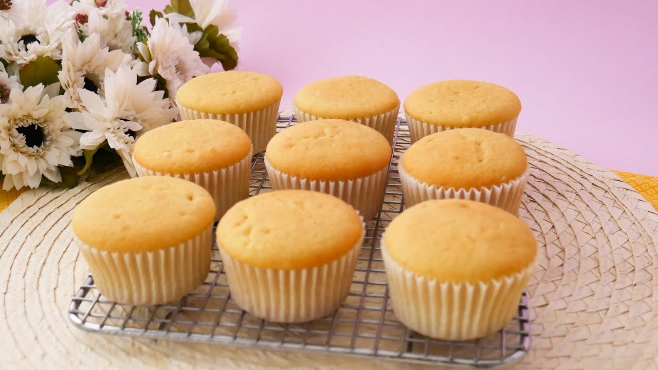 Receta de Cupcakes de vainilla