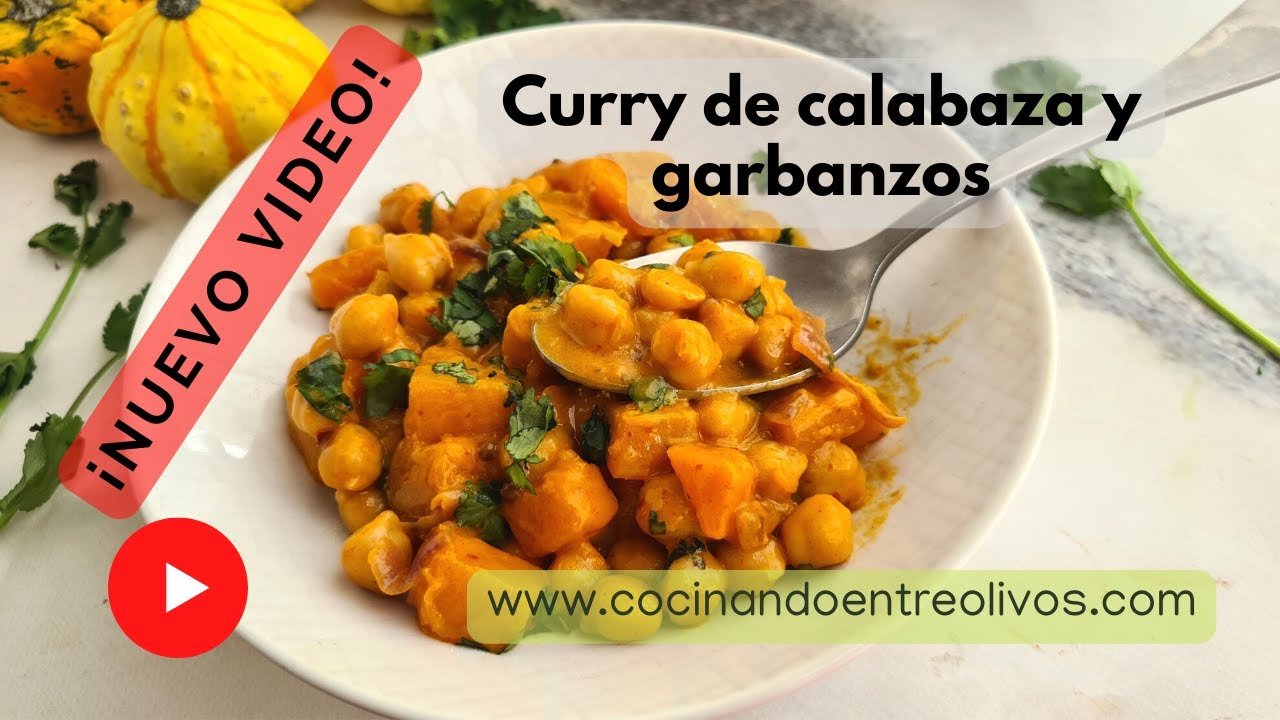 Receta de Curry de garbanzos y calabaza