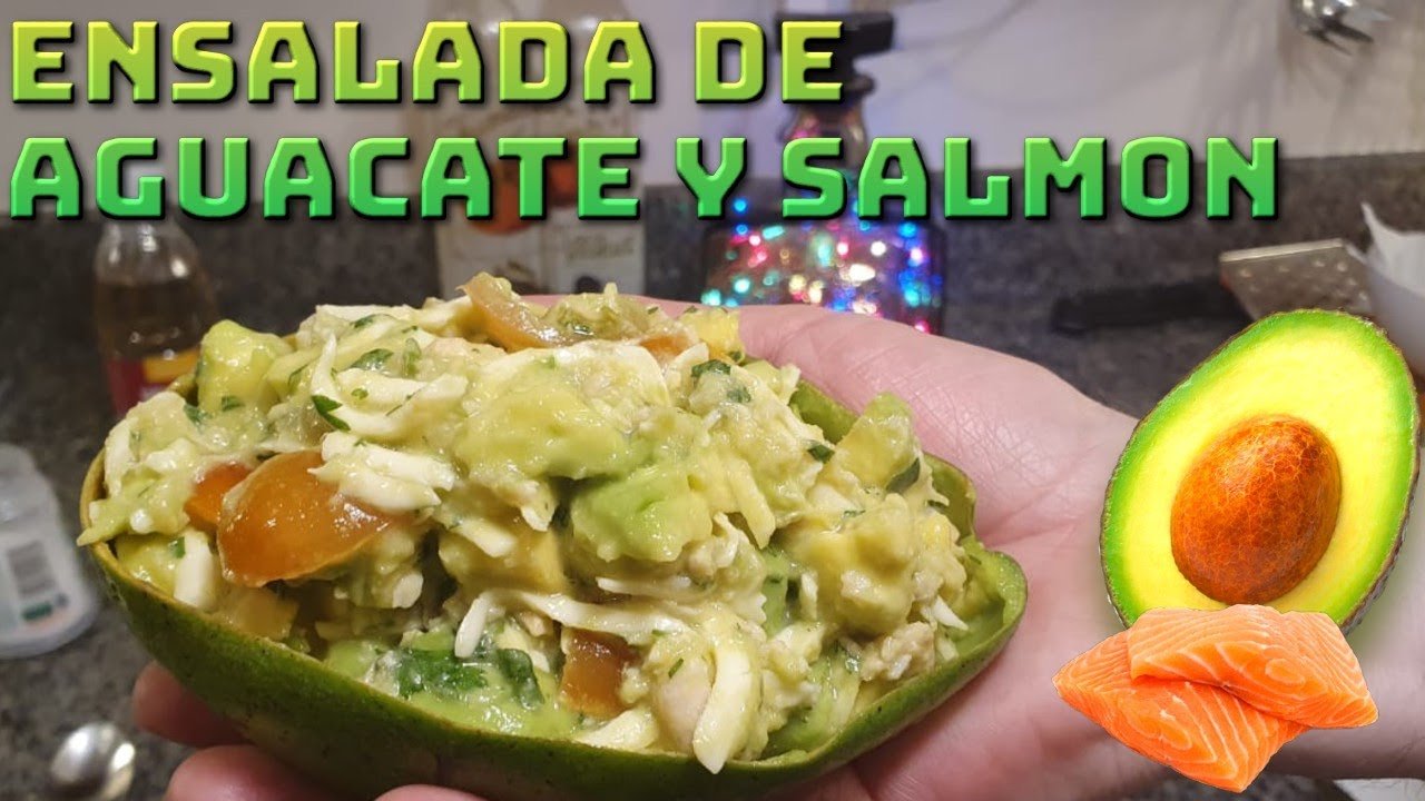 Receta de Ensalada de aguacate y salmón