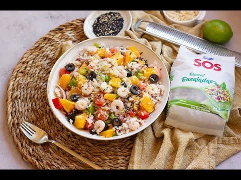 Receta de Ensalada de arroz con gambas