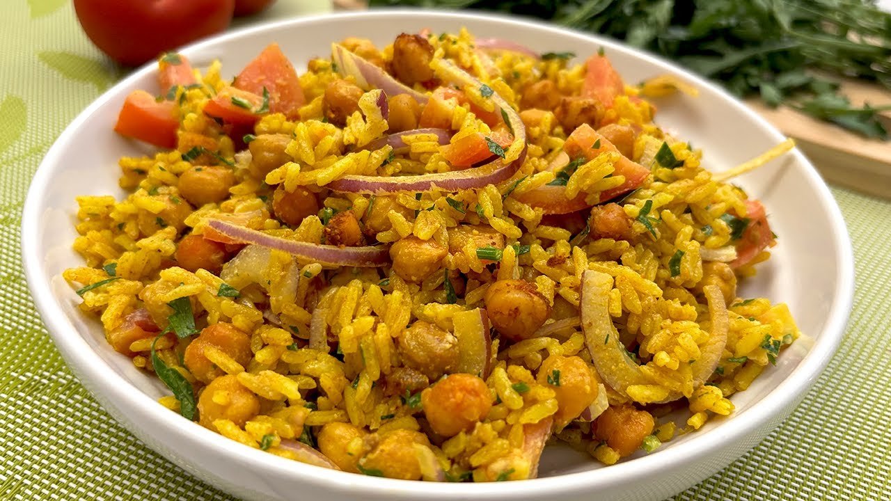 Receta de Ensalada de arroz y garbanzos