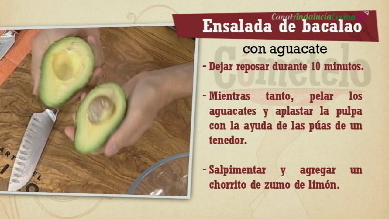 Receta de Ensalada de bacalao y aguacate