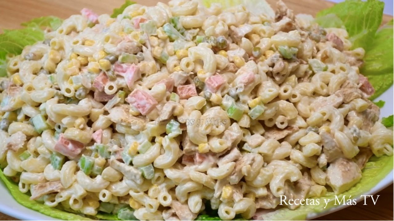 Receta de Ensalada de coditos con pollo