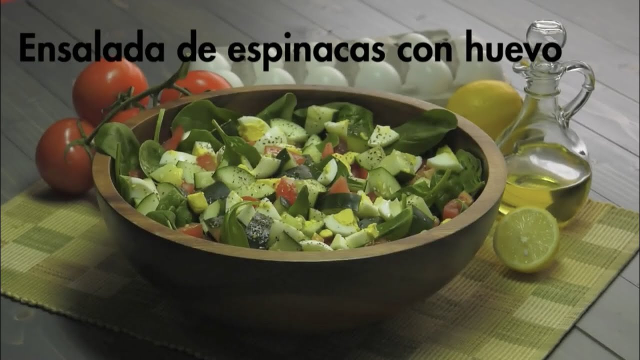 Receta de Ensalada de espinacas con huevo cocido
