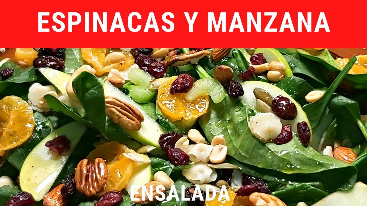 Receta de Ensalada de espinacas con manzanas