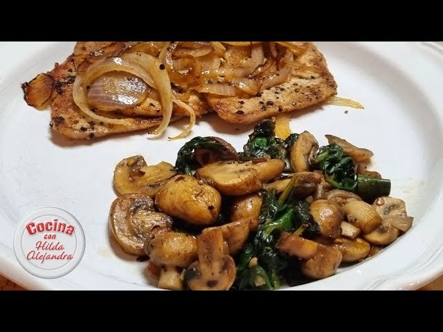 Receta de Ensalada de espinacas y champiñones