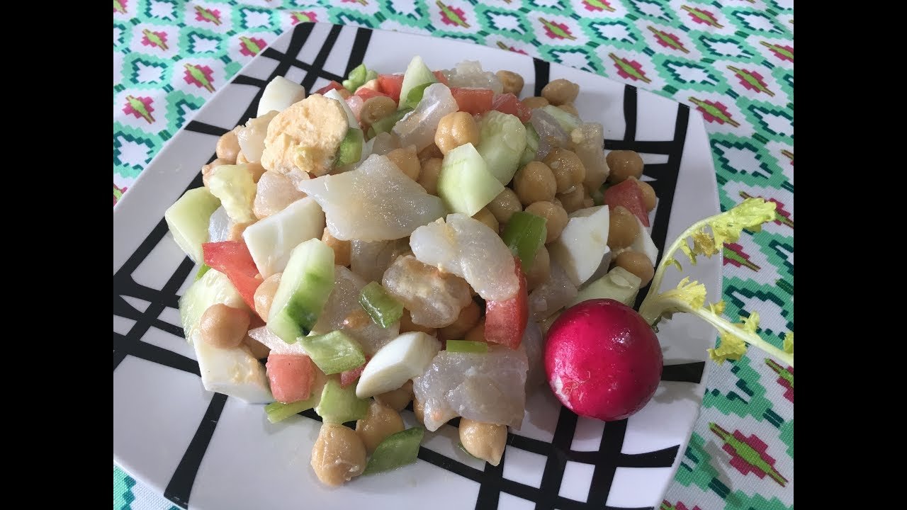 Receta de Ensalada de garbanzos con bacalao