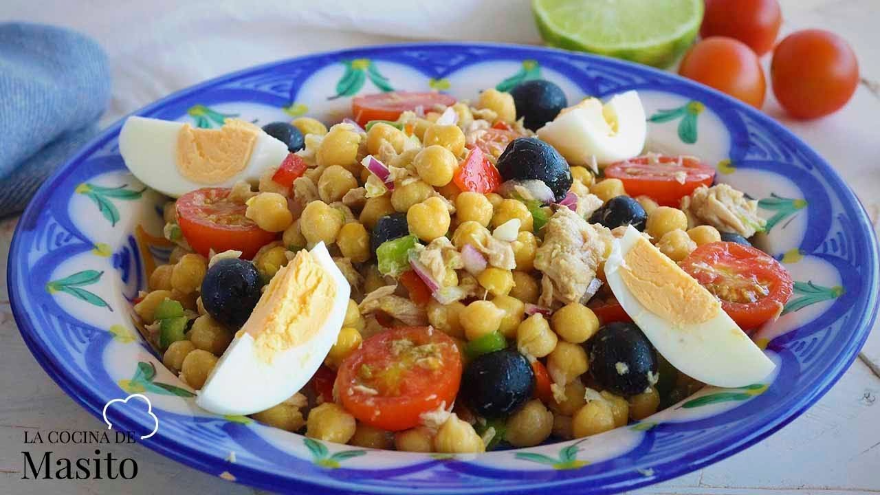 Receta de Ensalada de garbanzos veraniega rápida