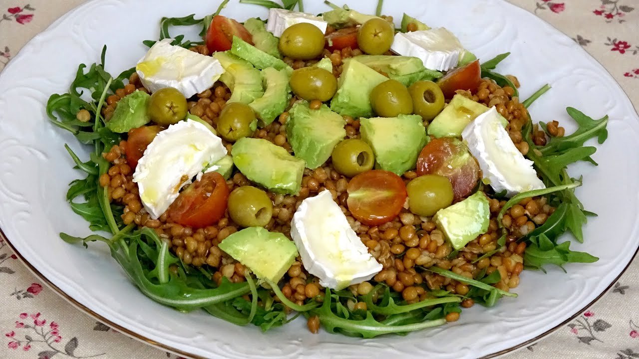 Receta de Ensalada de lentejas con aguacate