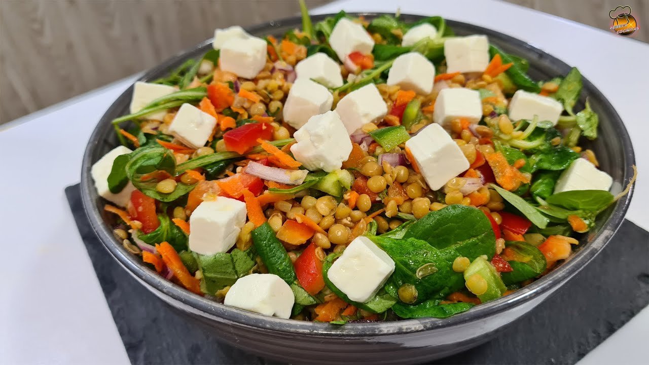 Receta de Ensalada de lentejas y queso feta