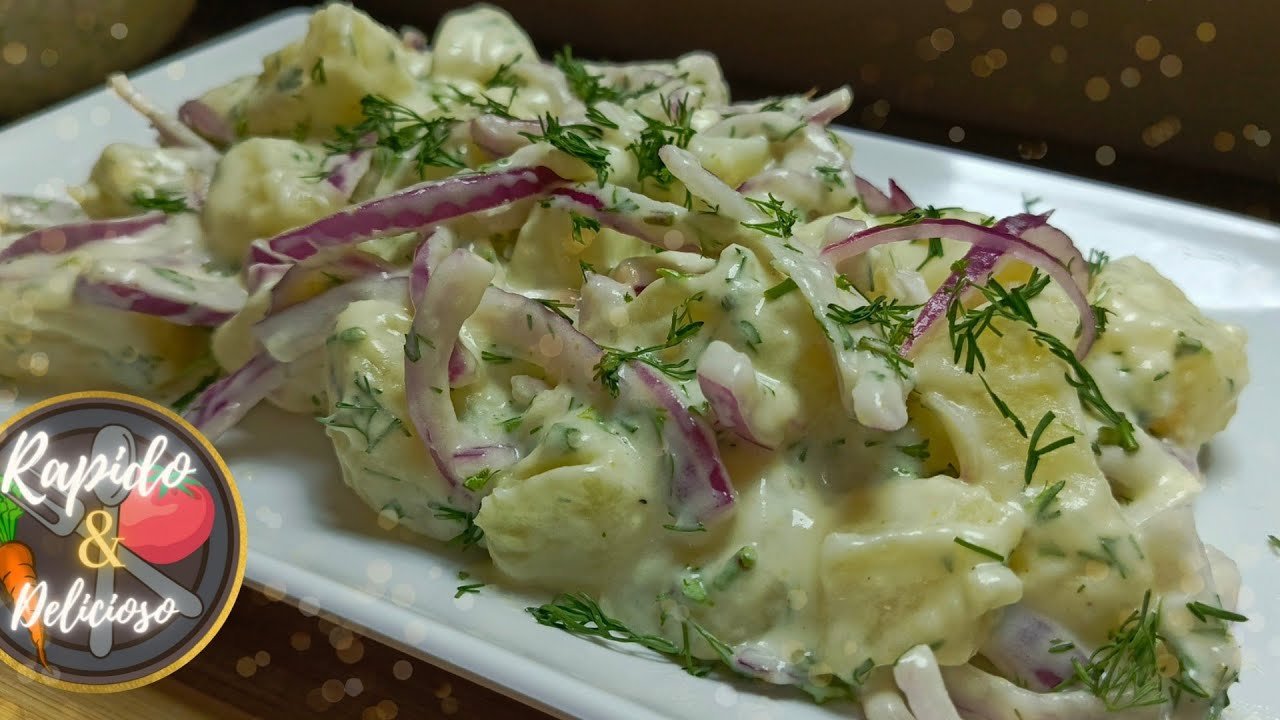 Receta de Ensalada de papa con cebolla morada