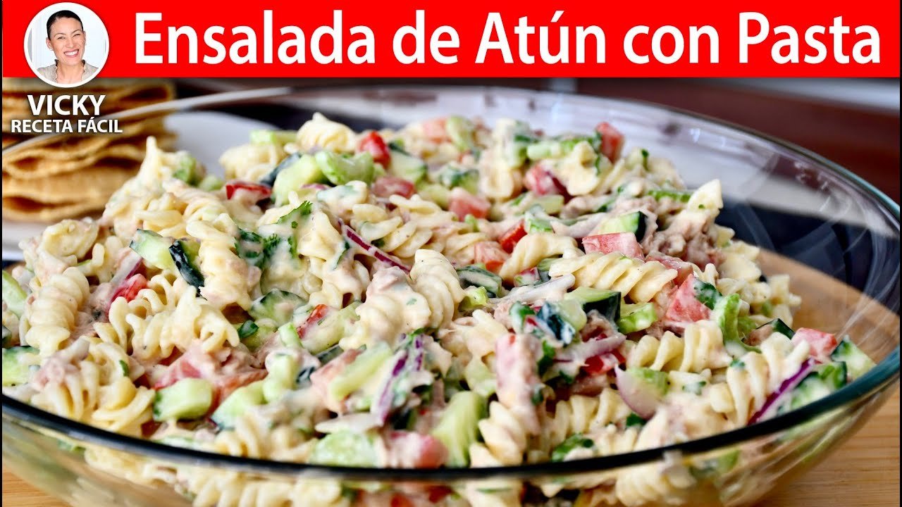 Receta de Ensalada de pasta con atún y queso