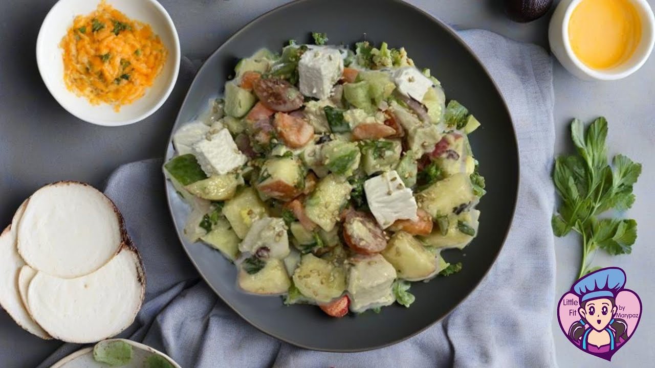 Receta de Ensalada de pollo y aguacate con manzana