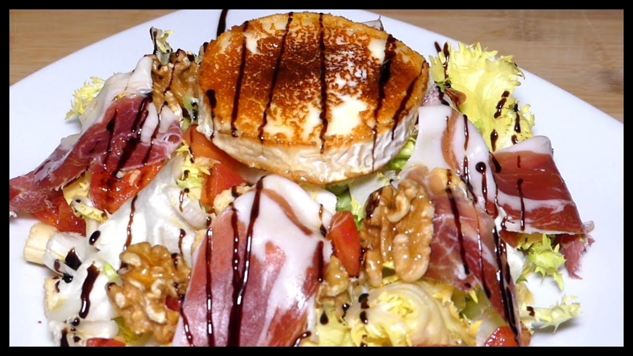 Receta de Ensalada de queso de cabra nueces y miel