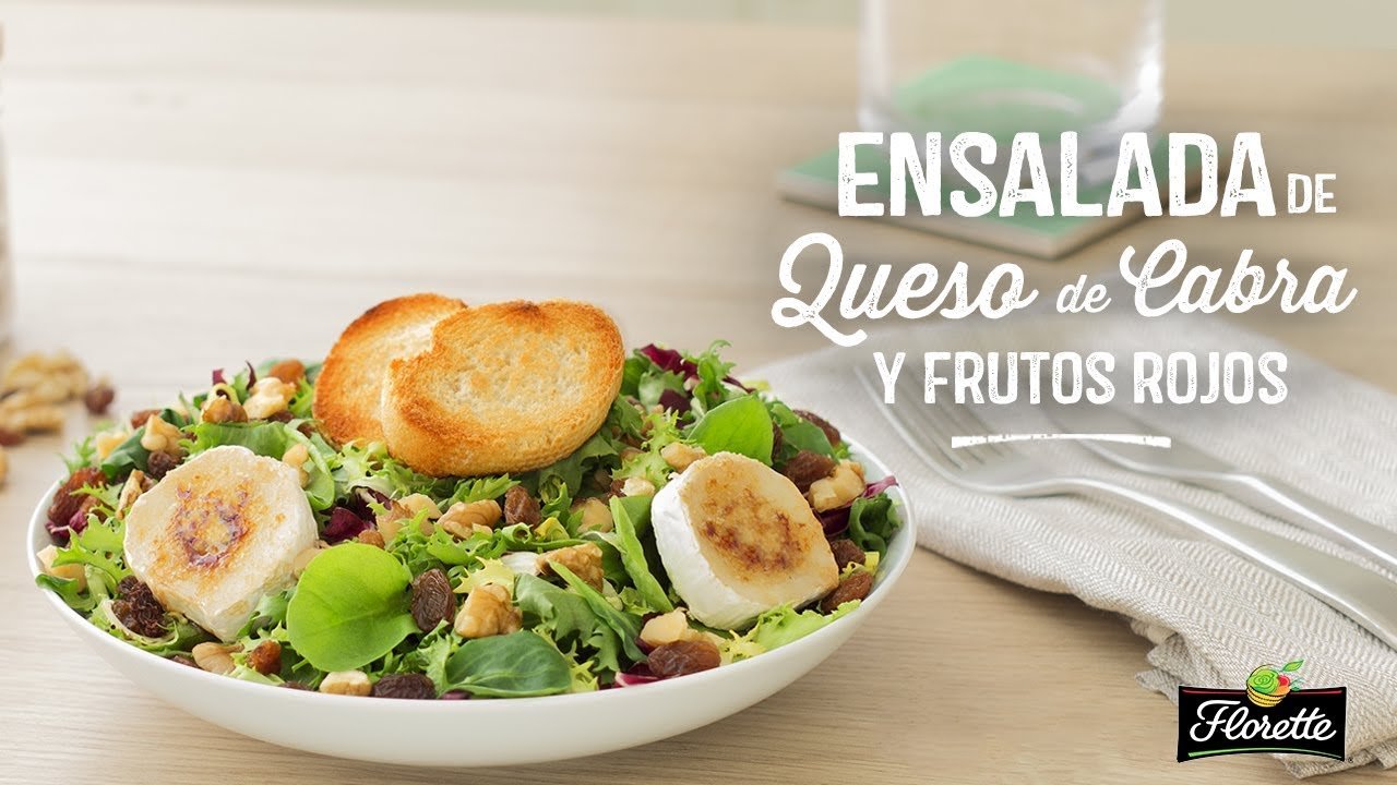 Receta de Ensalada de queso de cabra y frutos rojos