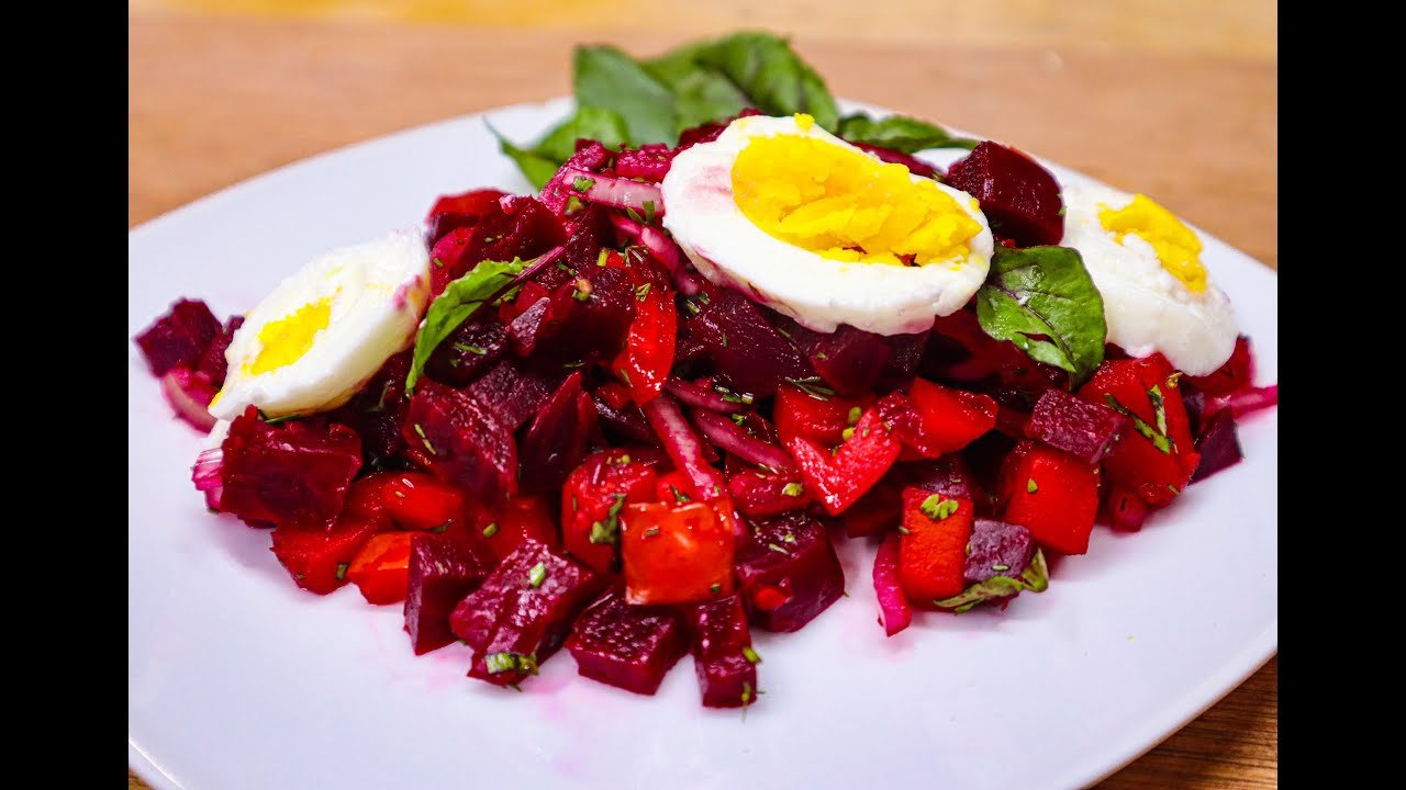Receta de Ensalada de remolacha y zanahoria con huevo