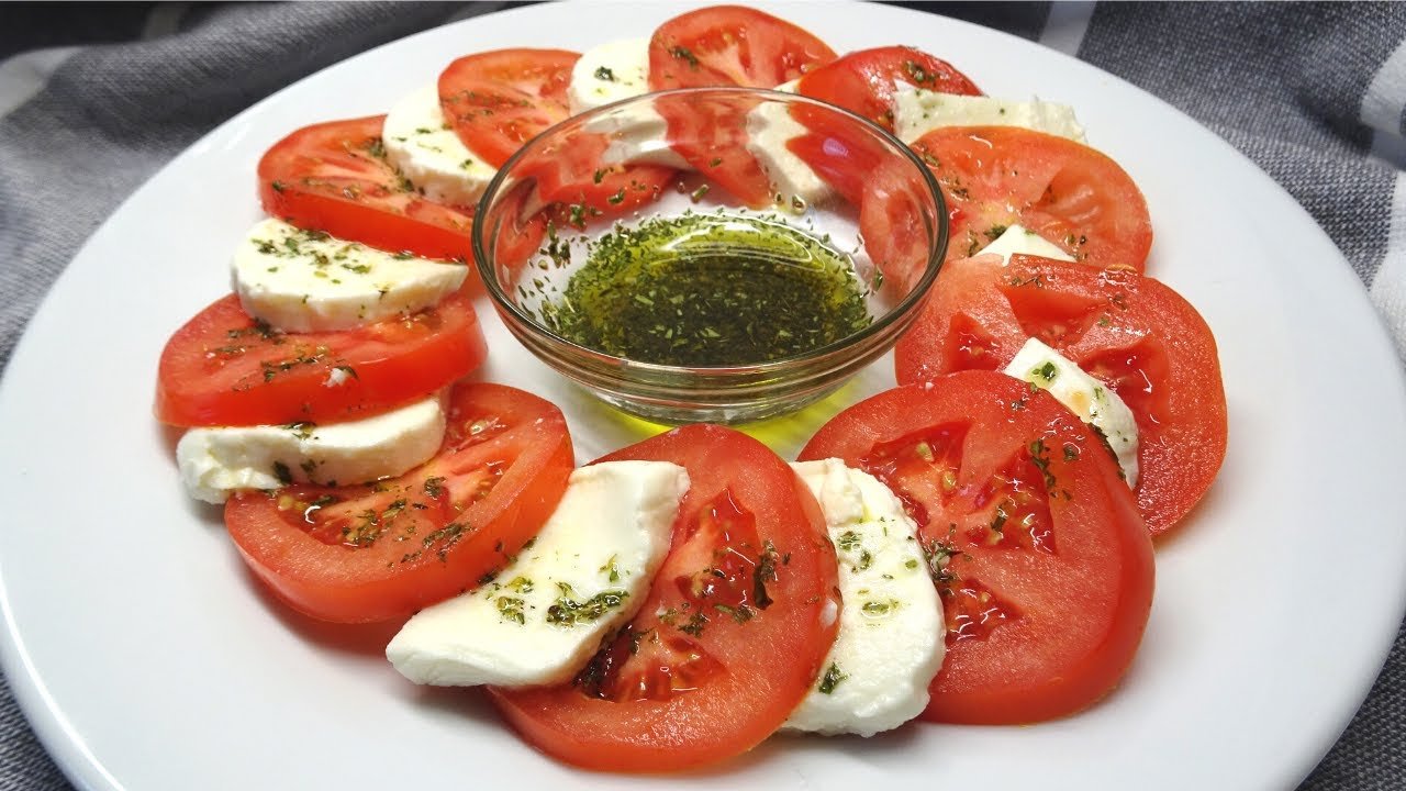 Receta de Ensalada de tomate mozzarella y orégano