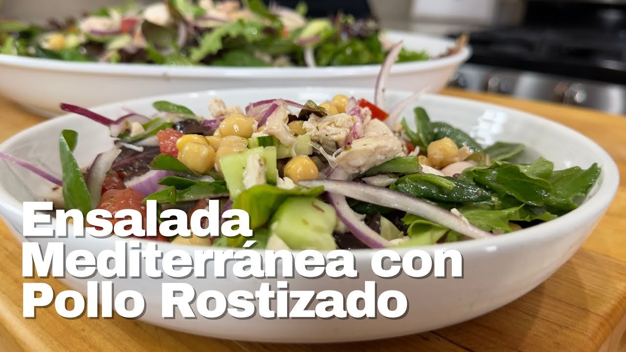 Receta de Ensalada mediterránea con pollo