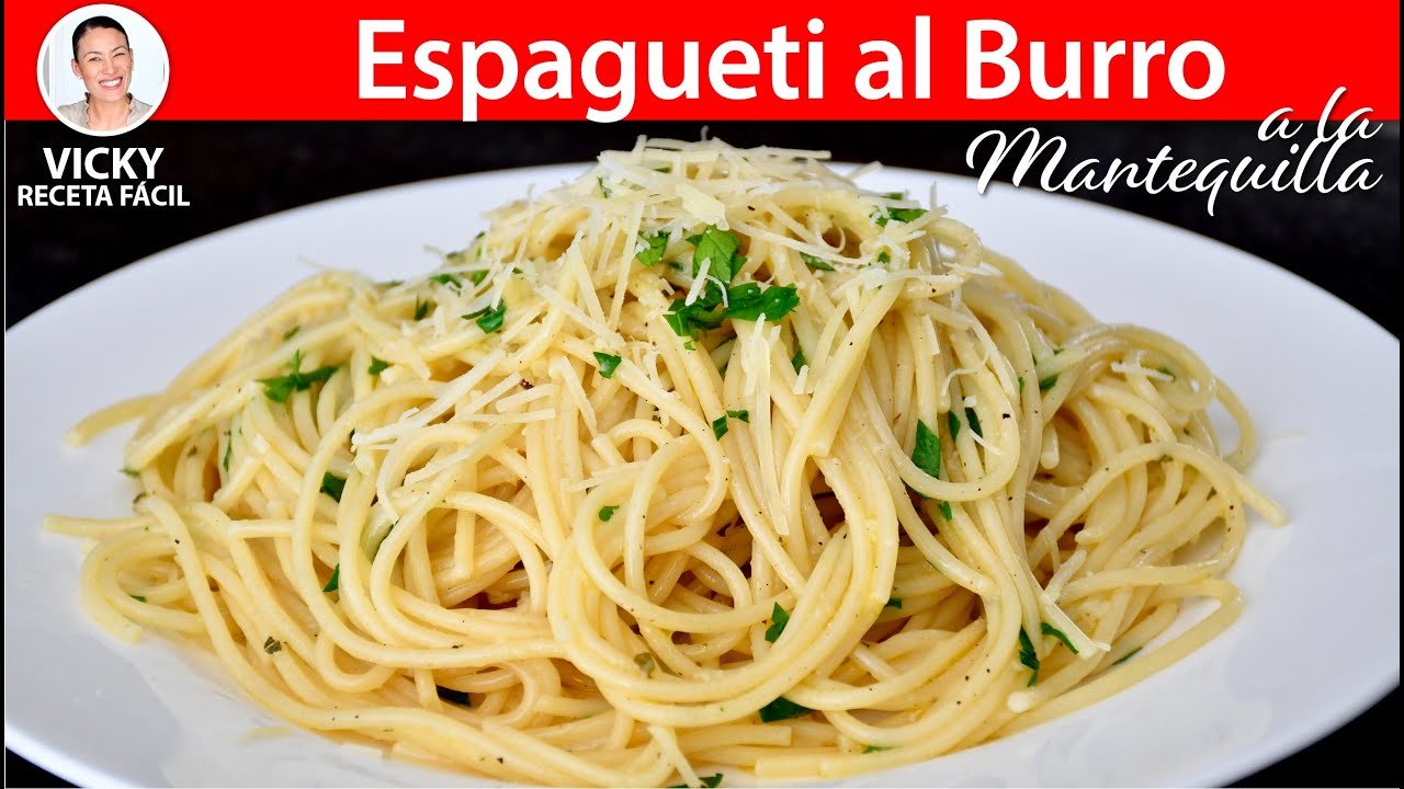 Receta de Espagueti al burro con ajo