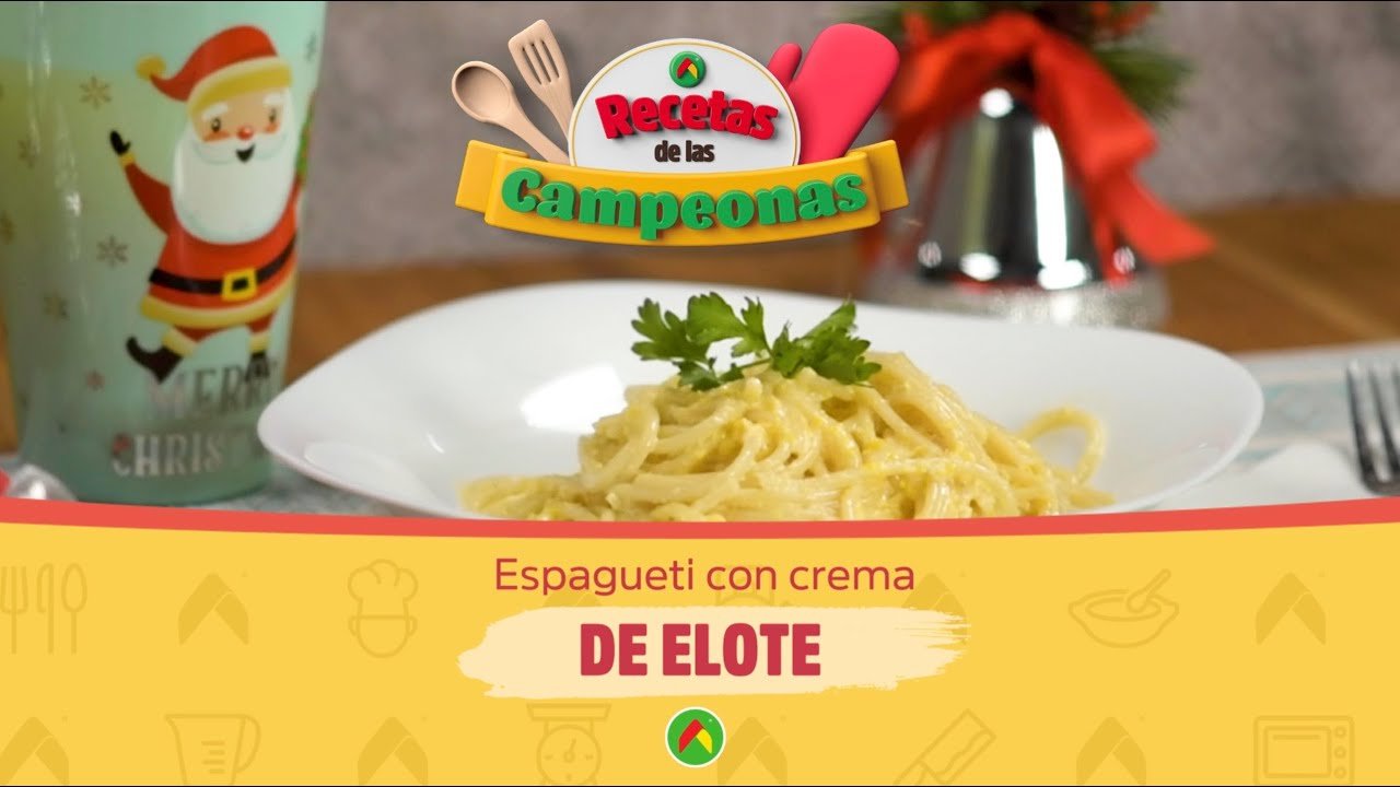 Receta de Espagueti con crema de elote