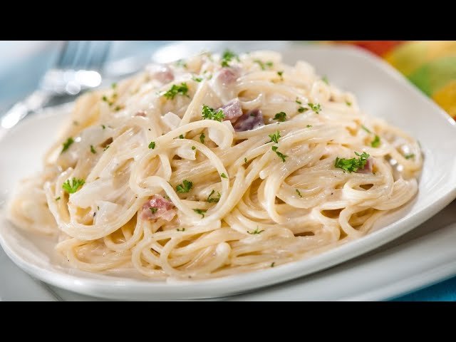 Receta de Espaguetis con tocino