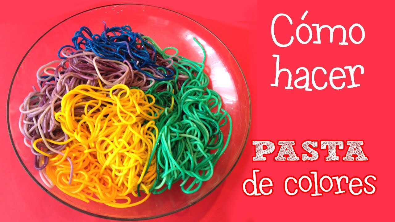 Receta de Espaguetis de colores para niños