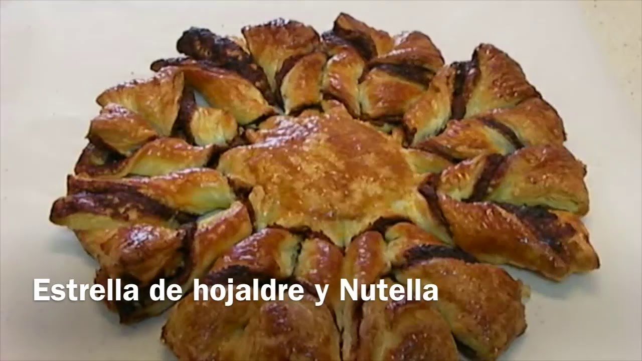 Receta de Estrella de hojaldre y Nutella paso a paso