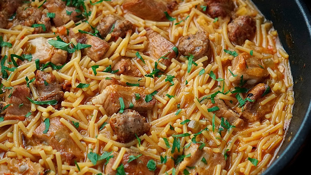 Receta de Fideos con costilla