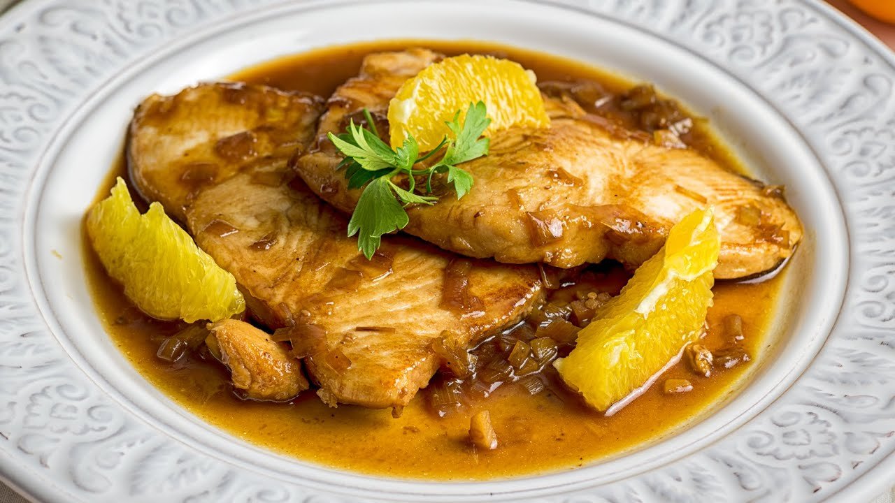 Receta de Filete de pescado en salsa de naranja