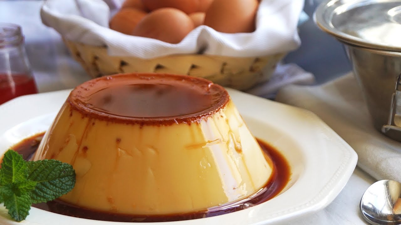 Receta de Flan de 4 huevos al baño María