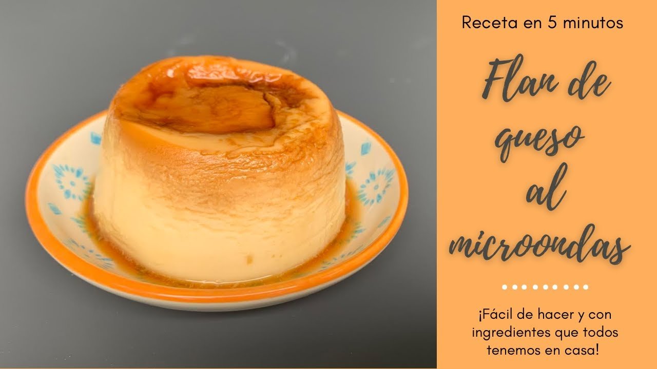 Receta de Flan de queso al microondas