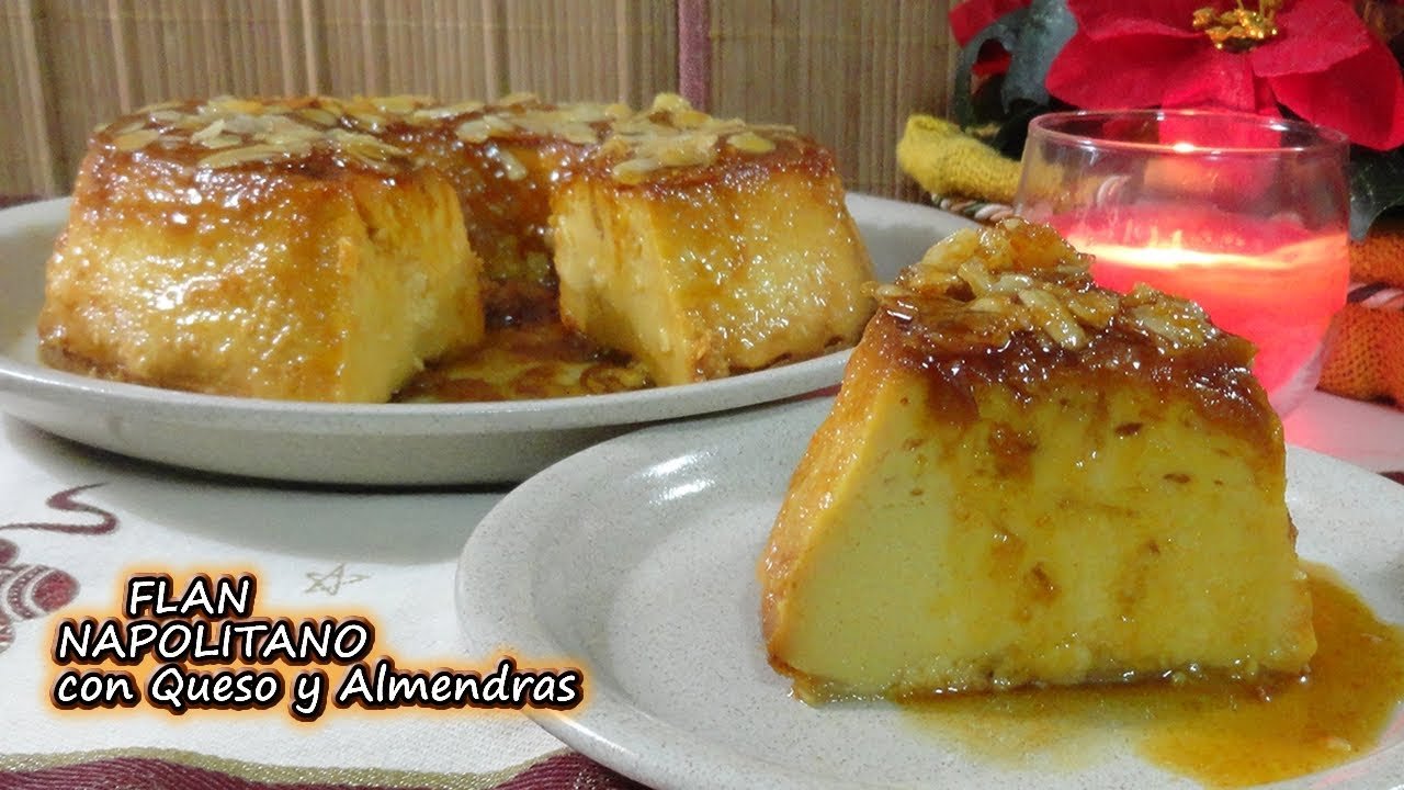 Receta de Flan de queso y almendras